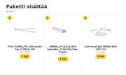 Kalusteiden tunnelmavalaistus, himmennett&auml;v&auml; LED-nauhapaketti &mdash; 4000K