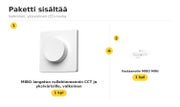 Himmennyssetti MIBO, rullahimmennin + vastaanotin &mdash; Valkoinen, yksiv&auml;rinen LED-nauha