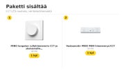 Himmennyssetti MIBO LED-nauhoille &mdash; CCT LED-nauhalle, v&auml;ril&auml;mp&ouml;tilans&auml;&auml;t&ouml;