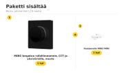 Himmennyssetti MIBO, rullahimmennin + vastaanotin &mdash; Musta, yksiv&auml;rinen LED-nauha