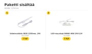 Ty&ouml;tason valmisvalaisinpaketti REDI 2250mm &mdash; 4000K, 2250mm
