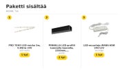 Keitti&ouml;n v&auml;litilan LED-nauha paketti, musta profiili &mdash; 4000K, 5m