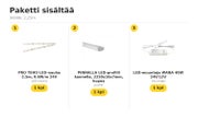 TEHOVALAISTUS LED-nauhapaketti profiililla &mdash; 3000K, 2,25m