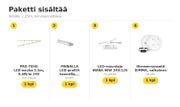 TEHOVALAISTUS LED-nauhapaketti profiililla &mdash; 3000K, 2,25m, himmennett&auml;v&auml;