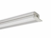 Sisennetty alumiiniprofiili, johon sopii 10mm LED-nauha suoraan. Kuva tuotettu teko&auml;lyll&auml;.