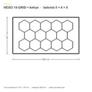 Hexagon HEXO 14-GRID + kehys LED-valosarja