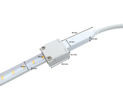 Virtajohto 2m pistokkeella 230V LED-nauha WOIMA - mitat