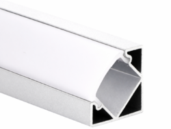 KULMA LED-profiili 2m suoralla kannella, hopea