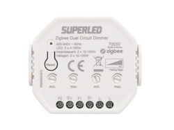 Painonappihimmennin+ Zigbee vastaanotin S&Auml;VY NAPPI 2x100W kahdelle valaisinryhm&auml;lle