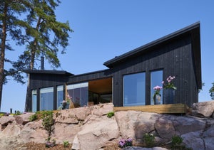Ulkovalaistus LED-Seinävalaisin TIILI. Asuntomessut 2023 Loviisassa Finnlog WisdomHouse.