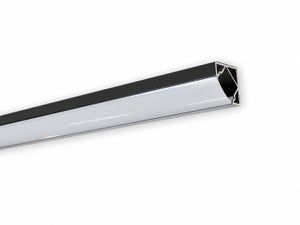 KULMA LED-profiili 2m suoralla kannella, musta