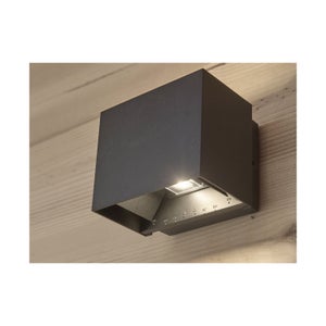 Sein&auml;valaisin MODIFI 10W, yl&ouml;salas, 900lm, 120x97x100mm, musta