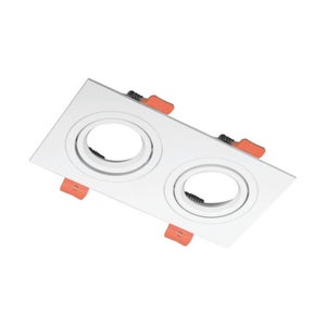 Alasvalorunko / Asennuskehys RUUTU2, GU10 ja MR16/GU5.3, 175*95*25mm, valkoinen