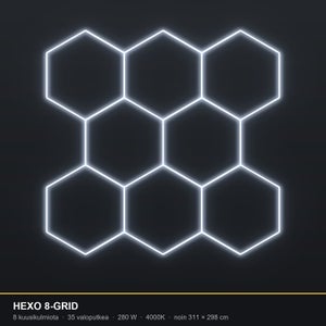 Hexagon HEXO 8-GRID LED-valosarja