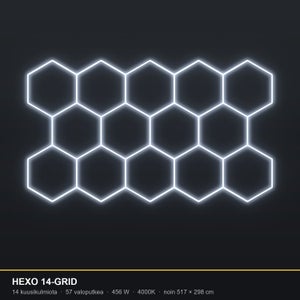 Hexagon HEXO 14-GRID LED-valosarja