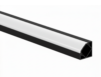 KULMA LED-profiili 2m suoralla kannella, musta