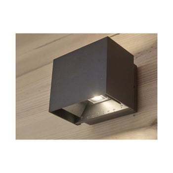 Sein&auml;valaisin MODIFI 10W, yl&ouml;salas, 900lm, 120x97x100mm, musta