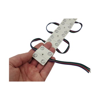 RGB LED-Moduuli 12V, 1.44W, 39*39*6mm, IP67