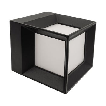 Sein&auml;valaisin KUUTIO 8W, 750lm, 110x100x120mm, musta