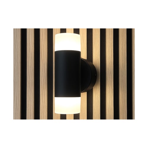 Sein&auml;valaisin SYKLO-KUPU 8W, yl&ouml;salas, 590lm, 175x95x100mm, musta