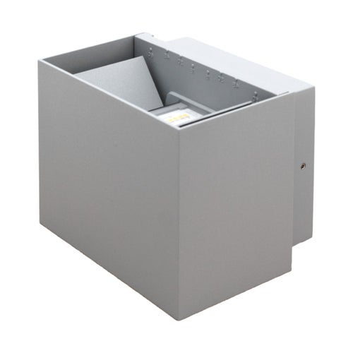 Sein&auml;valaisin MODIFI 10W, yl&ouml;salas, 900lm, 120x97x100mm, hopeanharmaa